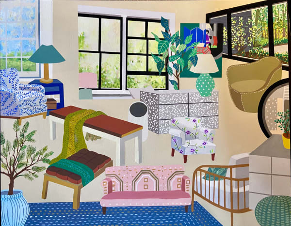 Yayoi Asoma Untitled 24 (Blue Rug), 2022 16 x 20 inches
