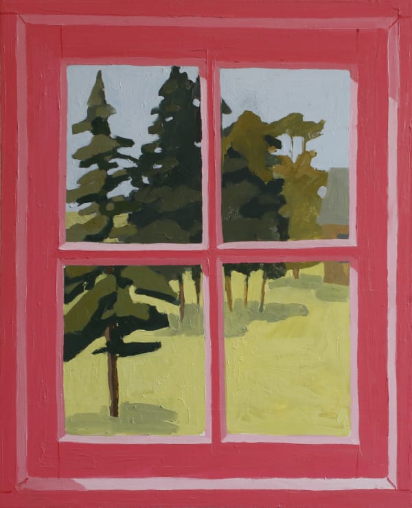 Sophie Treppendahl Pink Window, Porter's View, 2020 32 x 26 inches