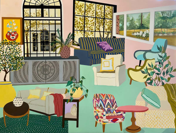Yayoi Asoma Untitled 28 (Green Rug), 2022 18 x 24 inches