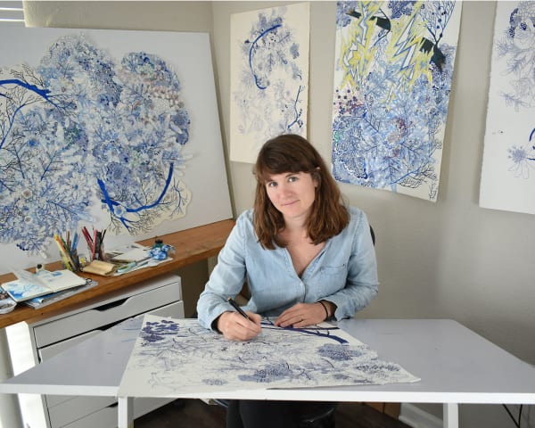 Sarah Morejohn, Sarah Morejohn in the studio, 2022