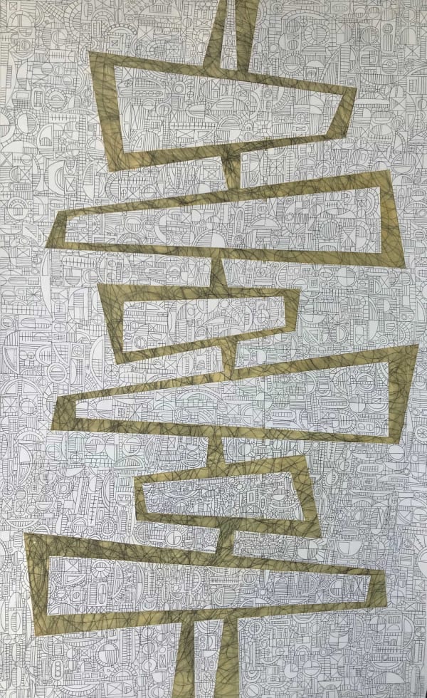 Moya Aiken I'm Busy, 2019 44 x 28 inches (unframed), 53.5 x 36 inches (framed)