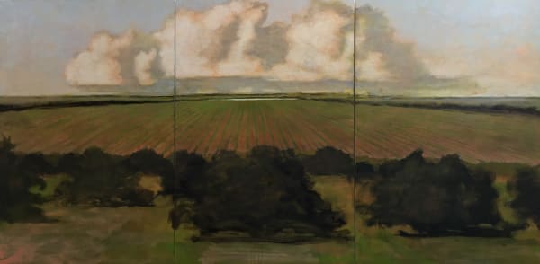 David Konigsberg From the Orchard, Evening (triptych), 2020 60 x 120 inches (triptych)
