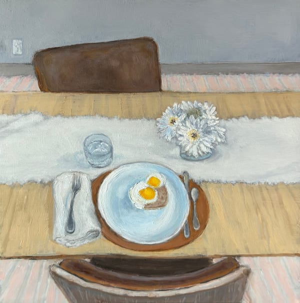 Sally Maca Over Easy, 2024 5 x 5 inches