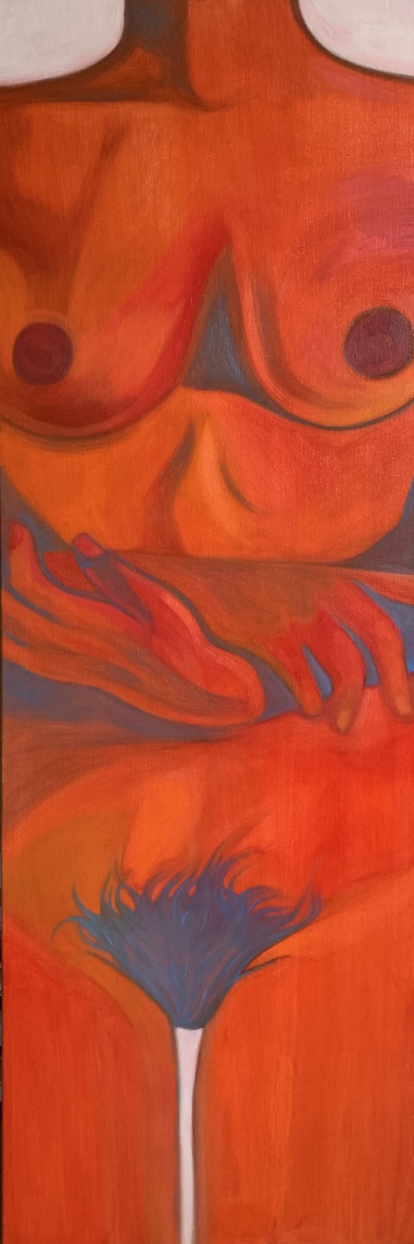 Ines Longevial, Nude with Hands 1, 2021