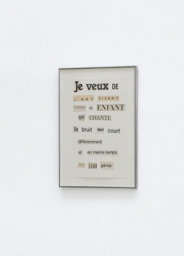 Je veux de l'art vivant