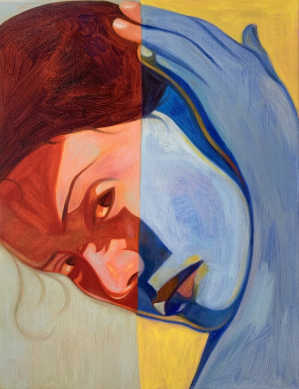 Inès Longevial, Big Domino Orange Blue, 2021