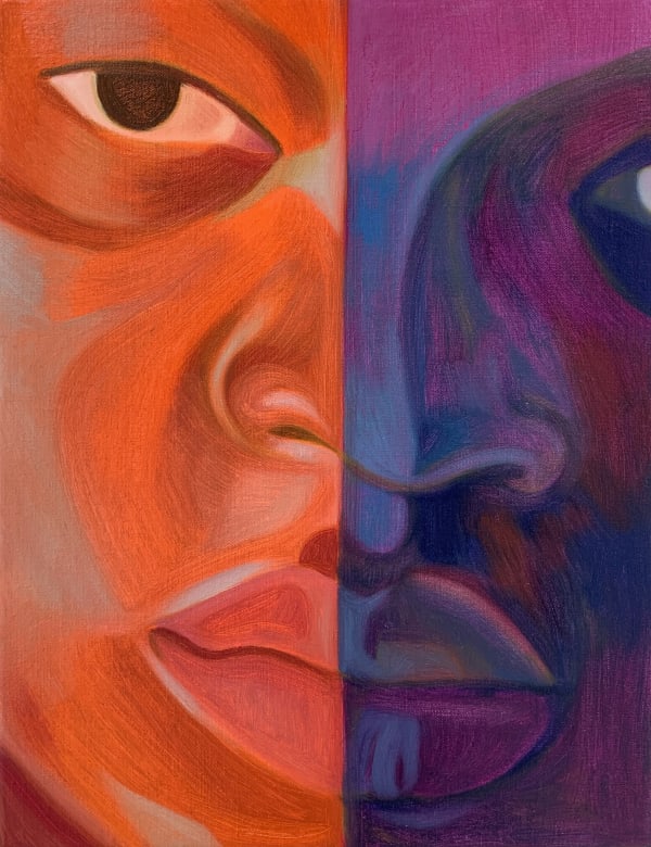 Inès Longevial, Domino Orange Purple , 2021