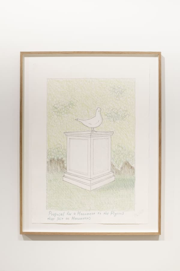 Peter Land, Proposal for a Monument for the Pigeons that shit on Monuments, 2020