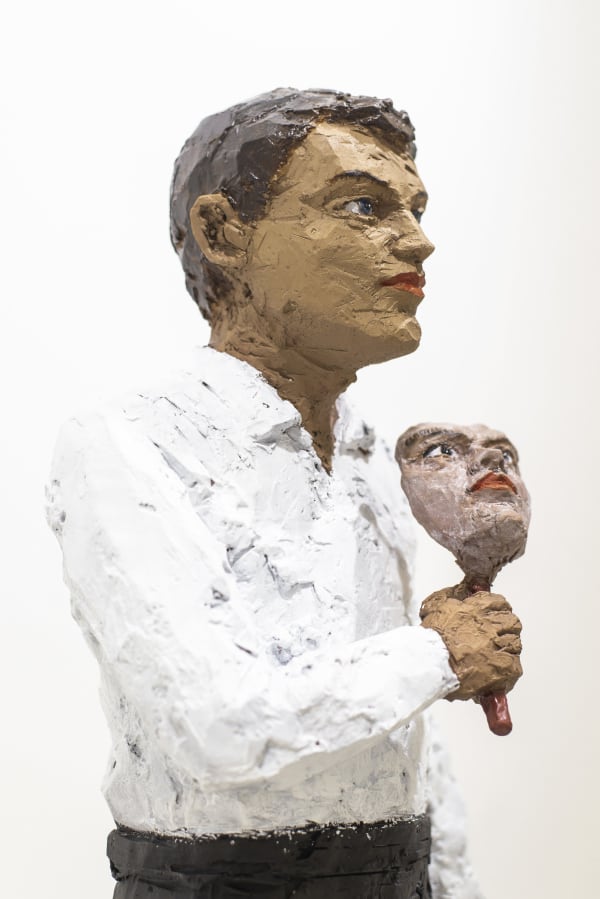 Stephan Balkenhol, Mann mit Maske, 2020