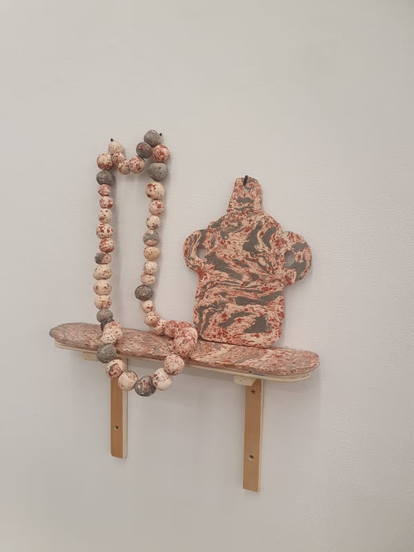 Vanessa Donoso López, Archeological objects with vase and necklace, 2022