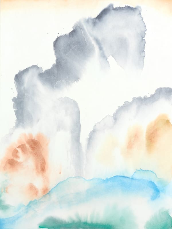 Robert Armstrong, Dragons Tightly Clinging to Rocky Cliffs amidst Clouds and Waves, 2020