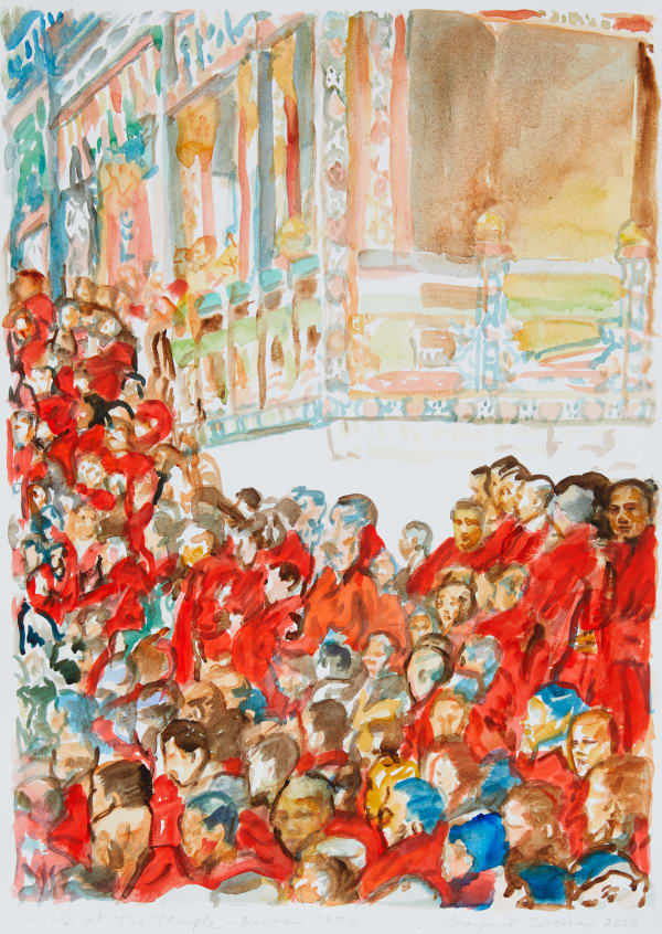 Margaret Corcoran, Monks at the Temple, 2020