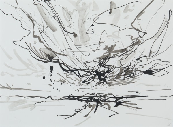 Lizzie Rose Skyscape i, 2022 ink on paper 20cm x 27.5cm (45cm x 39cm framed)