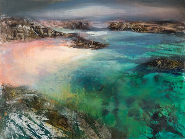 Beth Robertson Fiddes West Iona View, 2020 mixed media 69cm x 92cm 27 x 36 in (85cm x 108cm framed)