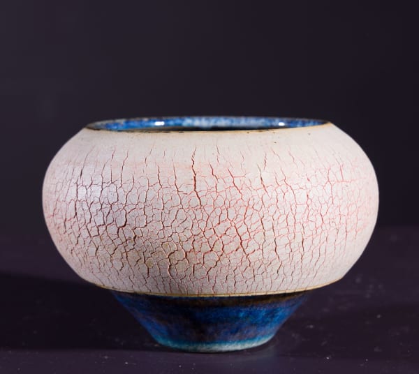 Allison Weightman Blue Pot ii, 2024 ceramic 8.5cm (h) x 12.5cm x 12.5cm