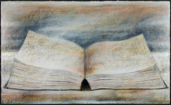 Peter White Book i , 2023 oil, acrylic and wax 92cm x 151cm