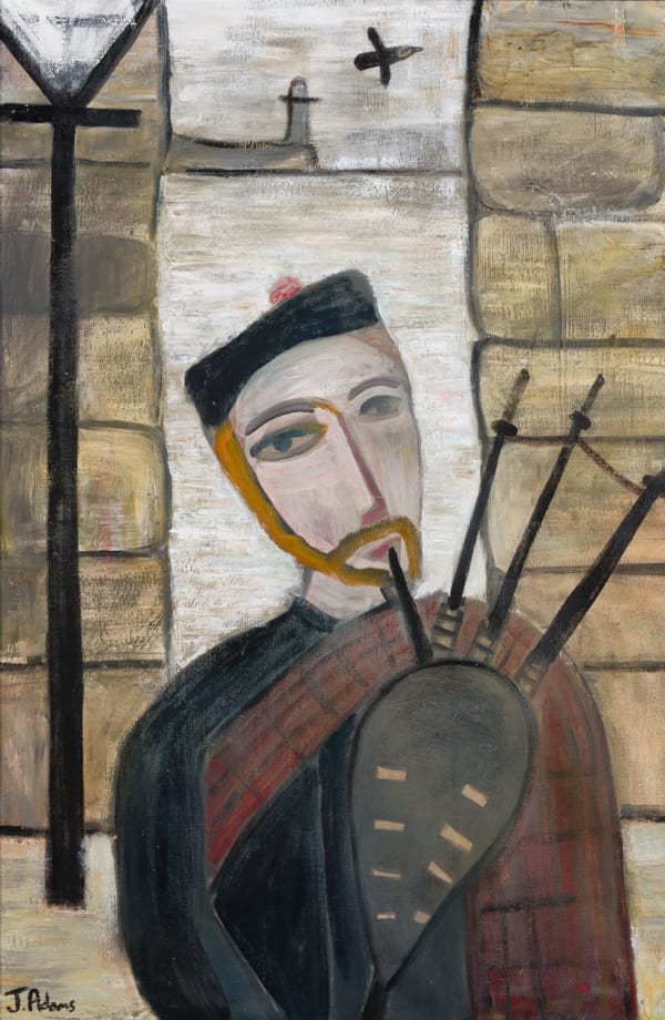 James Newton Adams Piper, 2024 acrylic on canvas 90cm x 60cm (107cm x 77cm framed)