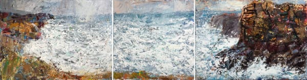 Allan MacDonald great north headland oil on canvas 40cm x 152cm