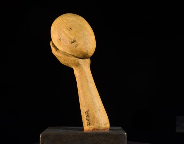 Illona Morrice Head in Hand, 2021 ceramic 47cm (h) x 26cm x 26cm