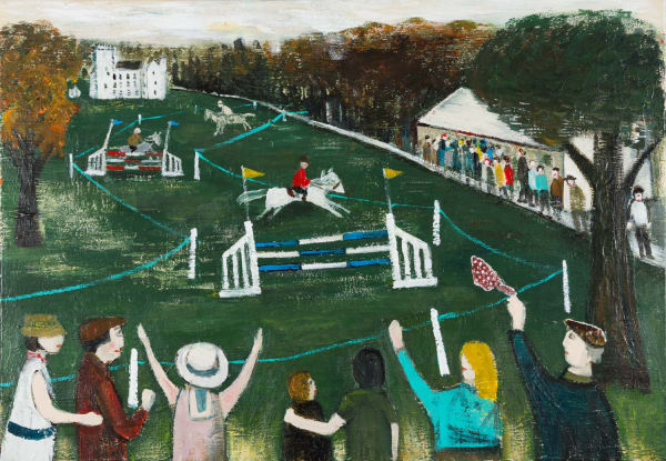 James Newton Adams Blair Atholl Horse Trials, 2024 acrylic on canvas 70cm x 100cm