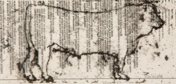 Helen Denerley Bull v, 2019 monoprint 13cm x 26cm unframed, 27cm x 39cm framed