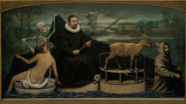 Alan Macdonald Rattle Ship oil on board 43.2 x 78.7 cm 17 x 31 in