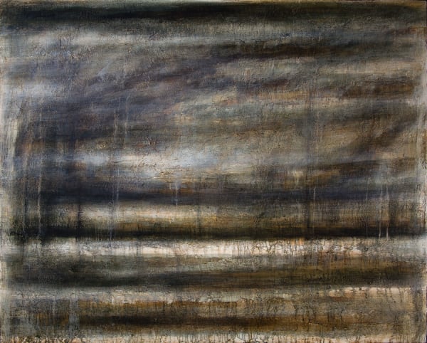 Peter White Landscape 1 oil, acrylic and wax 122cm x 150cm