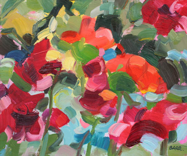Shona Barr Garden Greeting study oil on card 24.1 x 29.2 cm 9 1/2 x 11 1/2 in