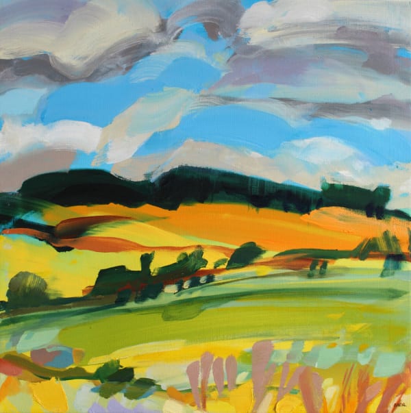 Shona Barr Aberdeenshire Fields oil on canvas 71.1 x 71.1 cm 28 x 28 in