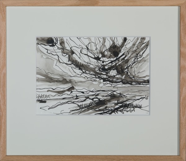 Lizzie Rose Skyscape ii, 2022 ink on paper 19cm x 27.5cm (39cm x 45cm framed)