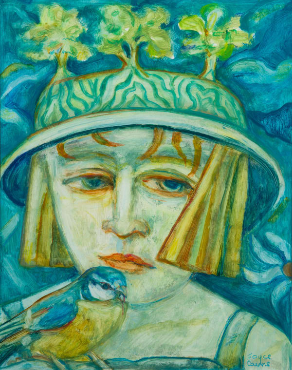 Joyce W Cairns Summer Guise oil on panel 38cm x 29.5cm