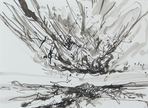 Lizzie Rose Skyscape iii, 2022 ink on paper 20cm x 27.5cm (39cm x 45cm framed)