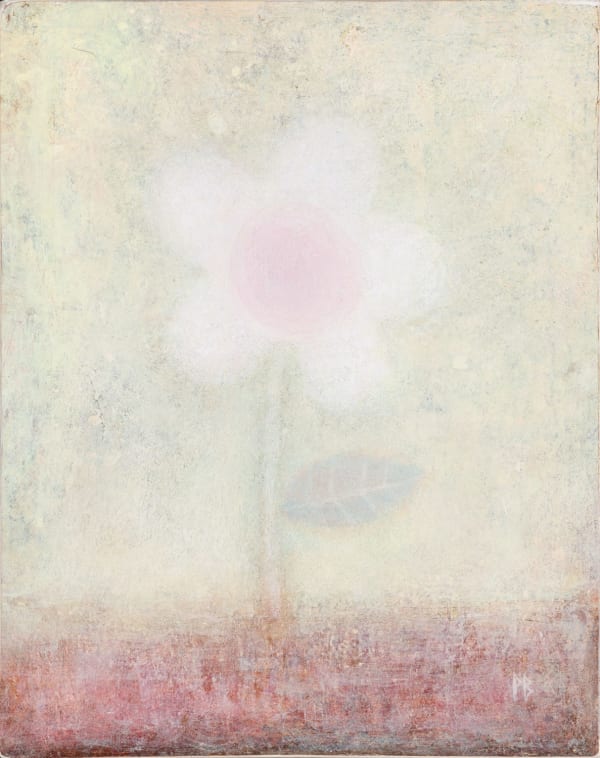 Paul Barnes A Flower For A Friend, 2024 oil and acrylic on board 16.5cm x 13cm