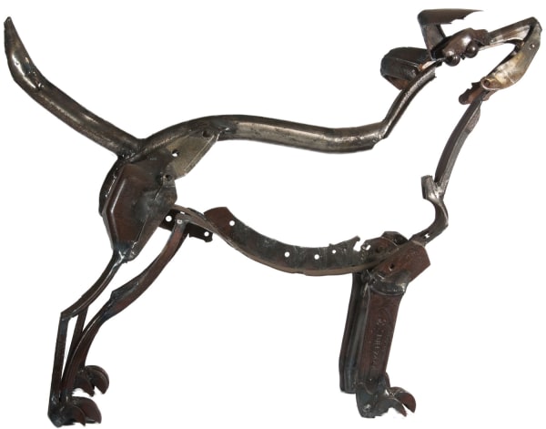 Helen Denerley Small Dog scrap metal 57cm high