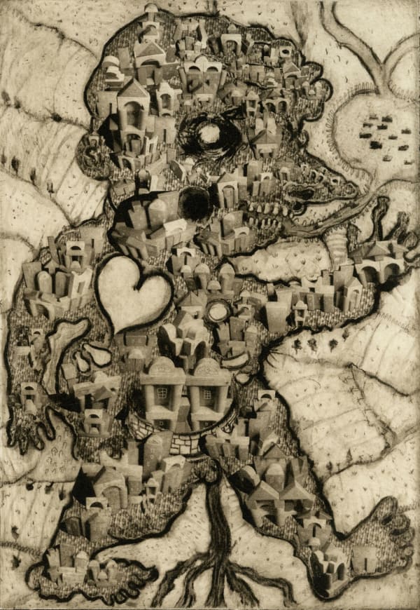Robert Powell Anthropolis, 2019 photogravure 21cm x 14cm Ed 2/6
