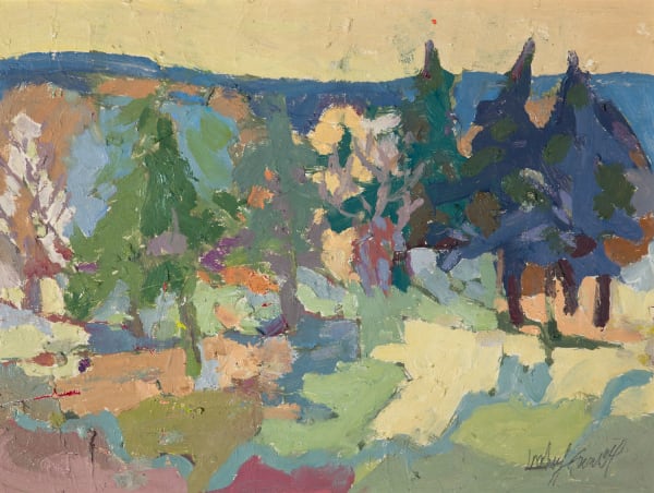 Catherine Imhof-Cardinal Woodland, 2020 oil on board 30 x 40 cm 11 3/4 x 15 3/4 in