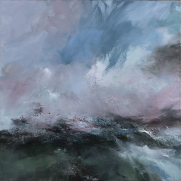 Janette Kerr A Faksin i de sea, 2024 oil on canvas 100cm x 100cm