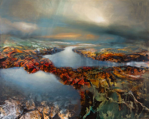 Beth Robertson Fiddes October Light, 2019 mixed media 98cm x 122cm 38 1/2 x 48 in