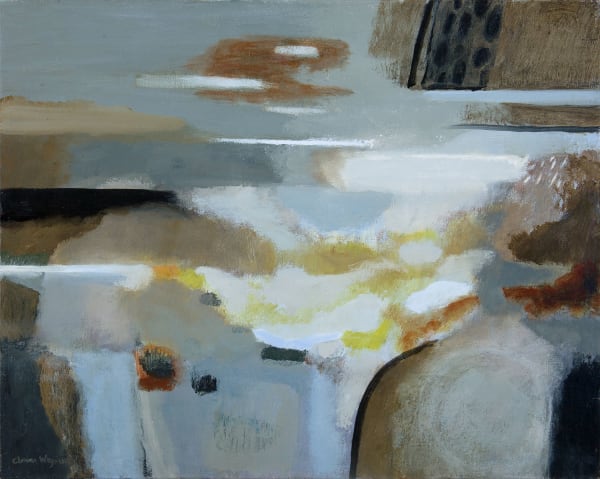 Ann Wegmuller RSW Flooded Land 2 oil on canvas 40cm x 50cm