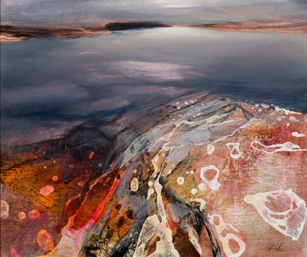 Beth Robertson Fiddes Dusk Pool, 2020 mixed media 37cm x 44cm 14 5/8 x 17 3/8 in