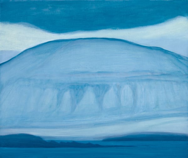 Jane MacNeill Snow on Ward HIll study, 2022 oil on board 36cm x 44cm (40cm x 48cm framed)