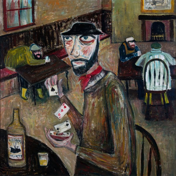 James Newton Adams Ace of Spades acrylic on canvas 76cm x 76cm