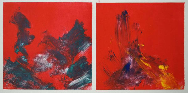 Patricia Paolozzi Cain Milnton Garden, 2015 monotype 15cm x 30cm