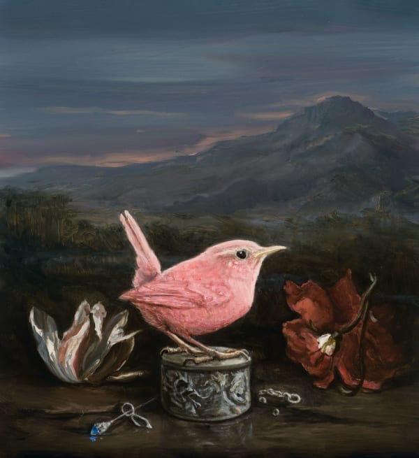 Carolynda Macdonald Guiding Light, 2024 oil on board 25cm x 23cm (42cm x 40cm framed)