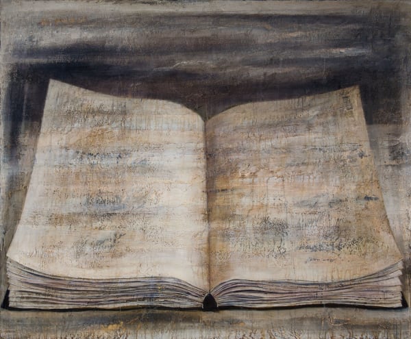 Peter White Book 1 oil, acrylic and wax 110cm x 130cm