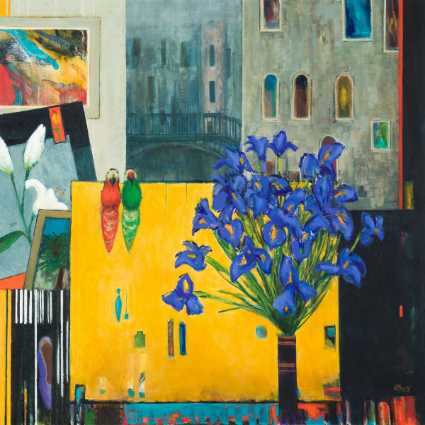 Liz Knox Gli Oggetti Ricordati (things that remind), 2020 oil on linen 92cm x 92cm 36 x 36 in