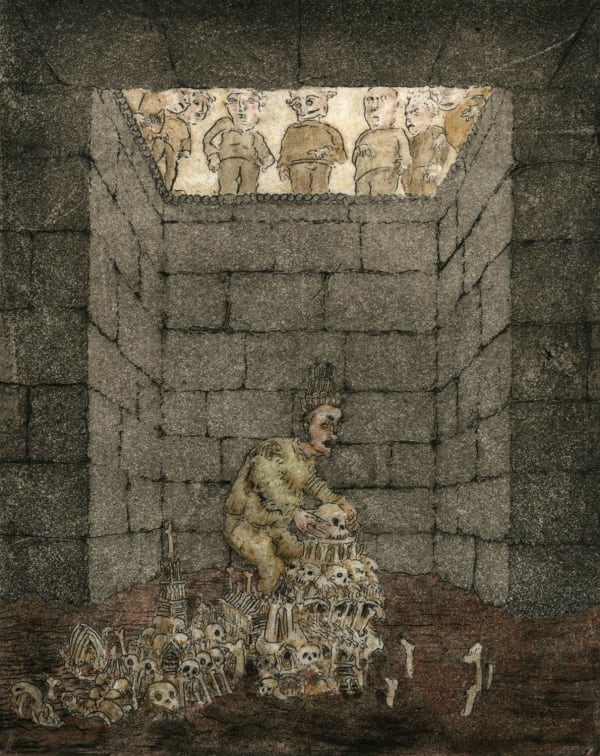 Robert Powell The Pale King or Diogenese Reassembles a Wise Man, 2019 13cm x 10cm