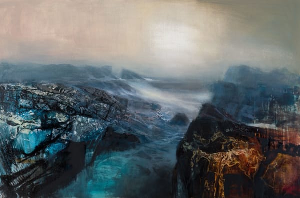 Beth Robertson Fiddes Sea Spray, Clachtoll, 2020 mixed media 91.4 x 121.9 cm 36 x 48 in