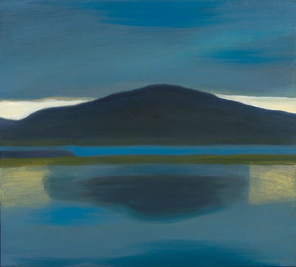 Jane MacNeill Dark Taransay study, 2022 oil on board 25cm x 28cm (29cm x 32cm framed)
