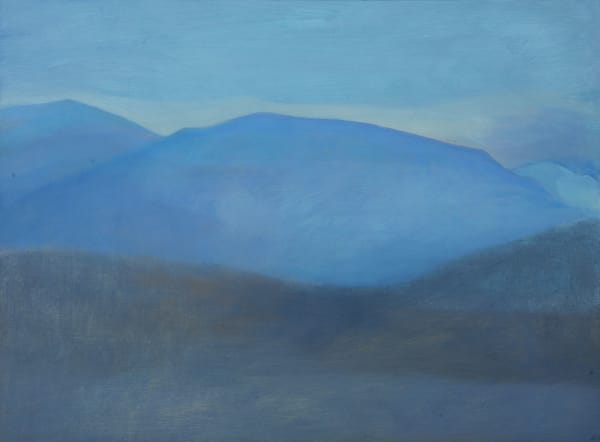 Jane MacNeill Cold Snow Mountain oil on board 51cm x 68cm
